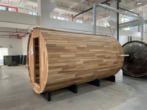 Sauna tonneau en Cèdre Premium - Fun-iBarrel à Ardon