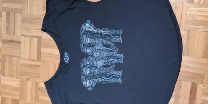 T-shirt noir éléphants