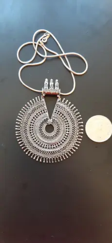 Pendentif ethnique artisanal jordanien, Argent 925 à Genève