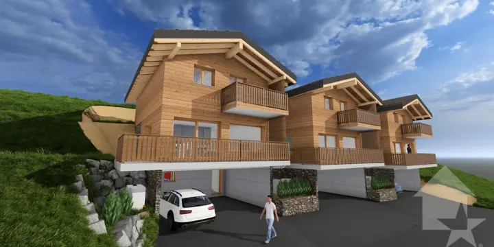 Magnifique chalet de 4.5 pièces avec terrasse et pelouse