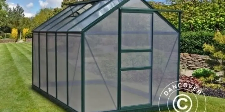 Polycarbonat-Gewächshaus 1,9x3,12x2,01m, Grün