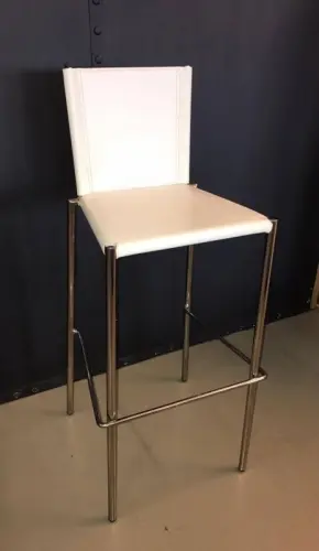 10 Chaises de bar simili-cuir blanc à Chêne-Bourg