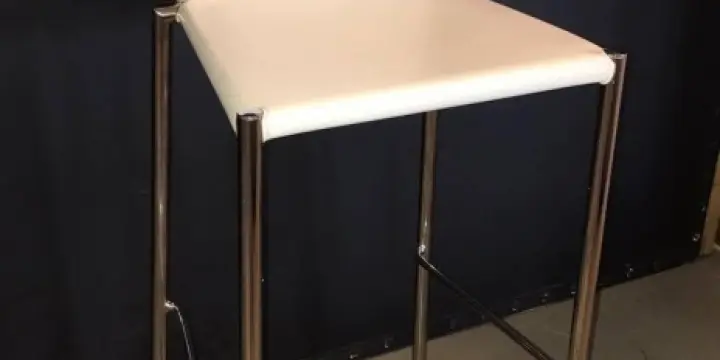 10 Chaises de bar simili-cuir blanc