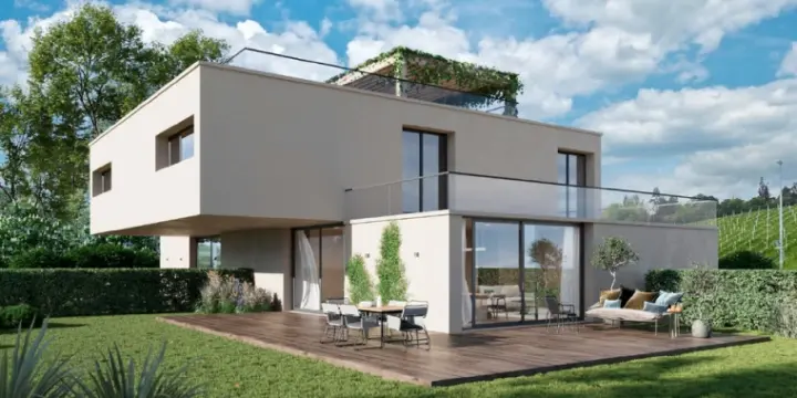 Villa contemporaine neuve avec piscine