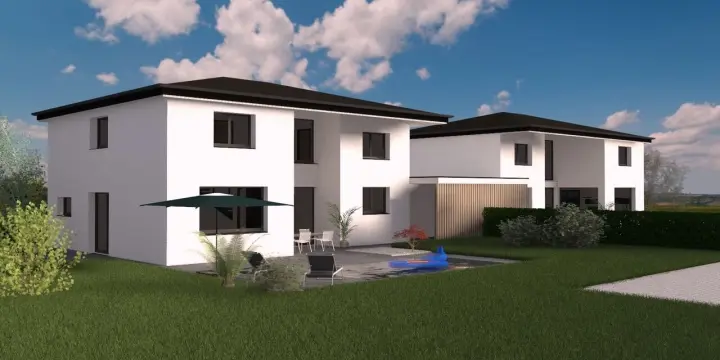 À vendre villa jumelée moderne de 6 pièces en construction à Courgenay