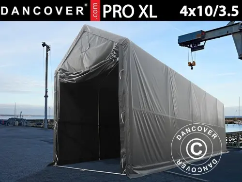 Lagerzelt PRO XL 4x10x3,5x4,59m, PVC, Grau à Zurich