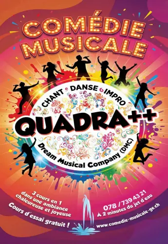 Comédie Musicale cours adultes QUADRA++/chant /piano/impro/ informatique musicale(MAO)tout âge