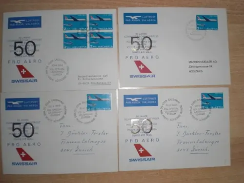 Timbres Poste Aérienne Suisse à sierre