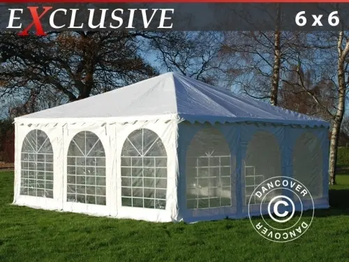 Pagodenzelt Exclusive 6x6m PVC, Weiß à Zurich