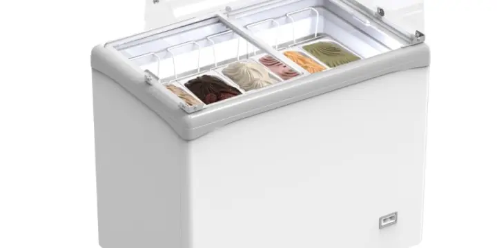 Vitrine réfrigérée à saveurs de glaces