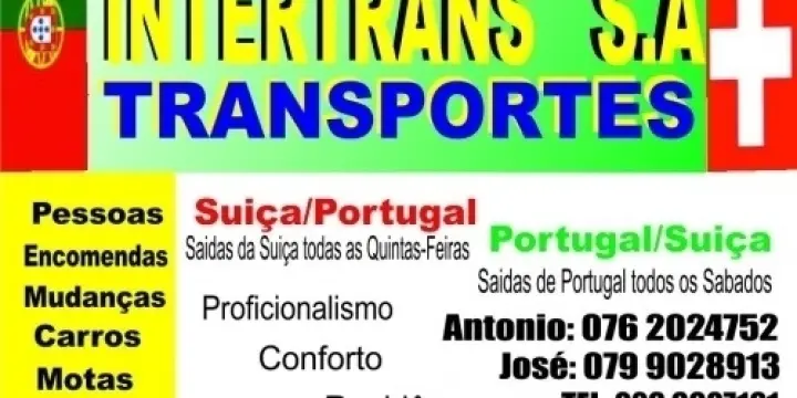 transporte Suisse ePortugal a bom preço