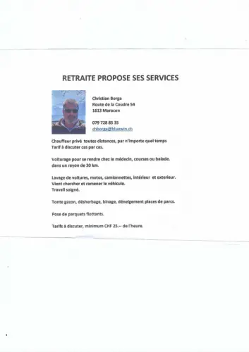 Retraité propose ses services à Maracon