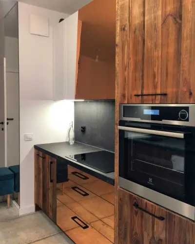 ECO-LOGIQUE-Panneaux de porte de cuisine en vieux bois à Varsovie