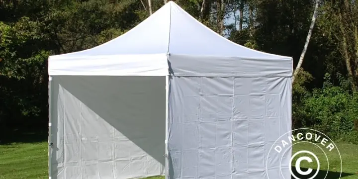 Faltzelt FleXtents Basic, 3x3m Weiß, mit 4 wänden