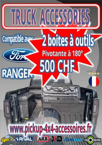 Boites à outils articulée pour Ford Ranger à Viviers