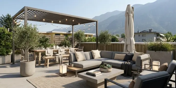 Einzigartige Wohnung mit eigener Terrasse (92 m²) im Herzen von Fully