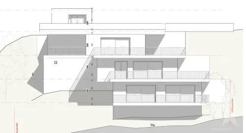 Immeuble de trois appartements avec autorisation de construire à Salins