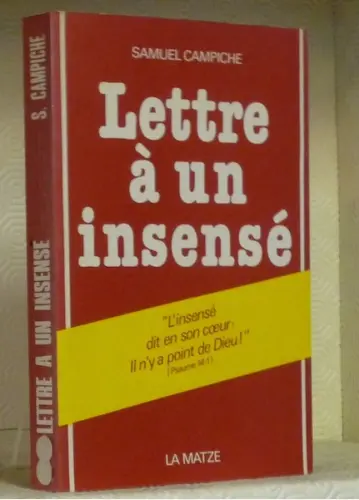 Lettre à un insensé.