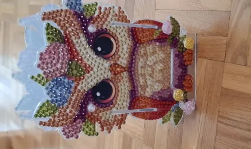 Porte-stylos diamond painting neuf "Hibou" à Moutier