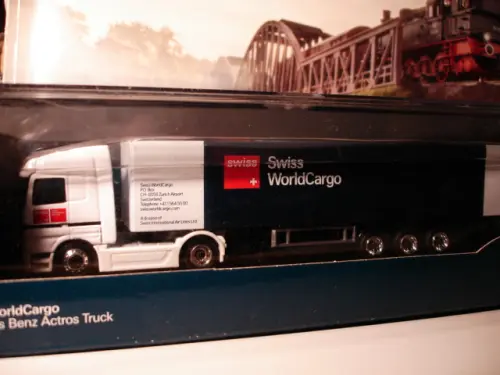 Schuco HO 1:87 Mercedes Actros Remorque Swiss World Cargo à Genève