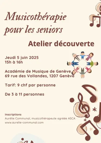 Musicothérapie pour seniors à Genève à Genève