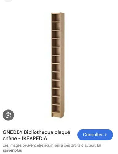 GNEDBY Ikea meuble CD / DVD couleur plaqué hêtre à Courgevaux