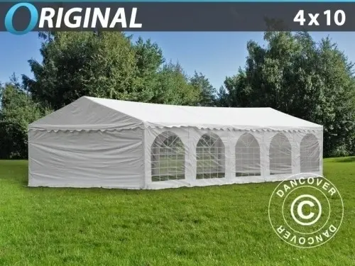 Partyzelt Original 4x10m PVC, Weiß à Zurich