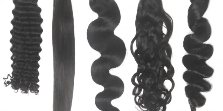 100% human hair extension black color ombre color