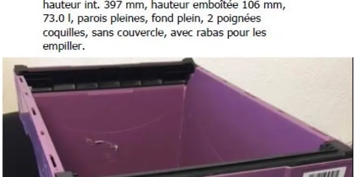 Caisses plastiques Empilables