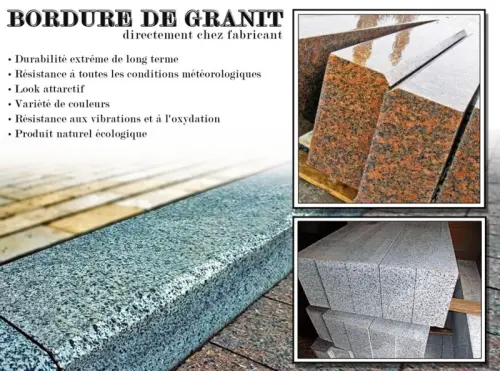 Bordure de granit à PARIS