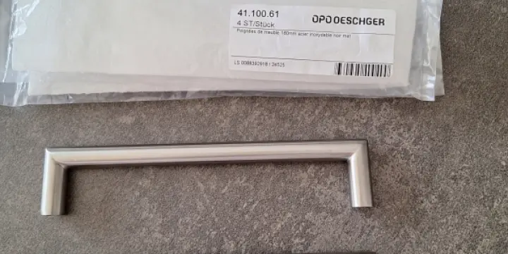 2 Poignées de meuble inox marque OPO Oeschger