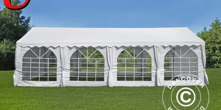 Partyzelt UNICO 5x8m, Weiß