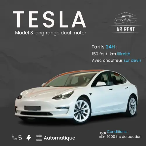 Location Tesla model 3 à GENEVR
