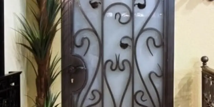 Porte et protetection en fer forgé