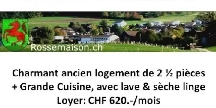 Rossemaison superbe app. à louer