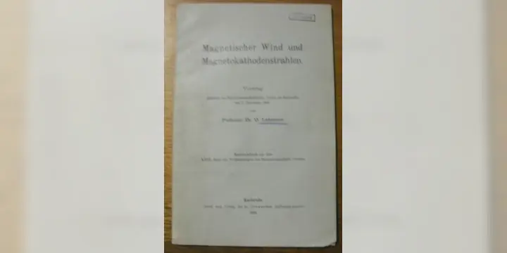 Magnetischer Wind und Magnetokathodenstrahlen. Sonderabdruck aus dem Verhandlungen des…