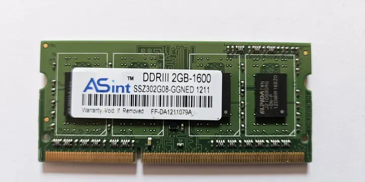 ASint 2 Go DDR3 1600 SO-DIMM pour portable
