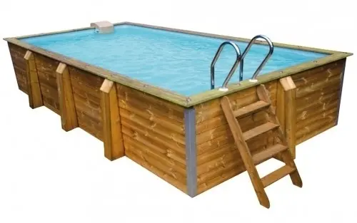 Piscine bois rectangulaire 6.50 mètres à onex