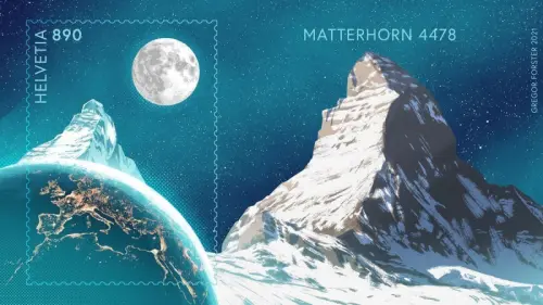 1x Swiss Crypto Stamp ID1 - Matterhorn à Cernier