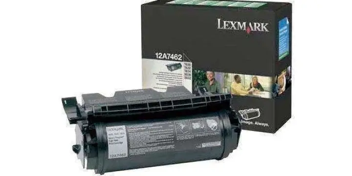 Toner Lexmark 12A7462 Original T630 T632 T634, 21000 p Noir