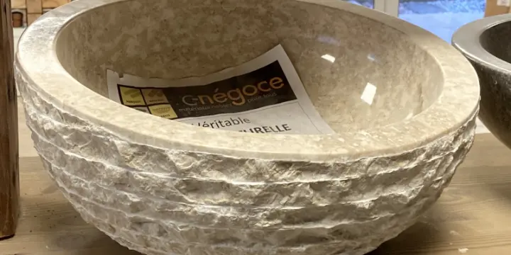 Vasque Bruna en marbre beige