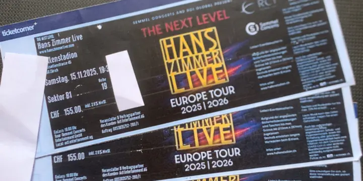 04 tickets 'Hans Zimmer Live Europe Tour'