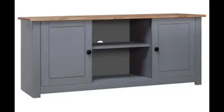 Meuble TV Gris Pin massif Assortiment Panama
