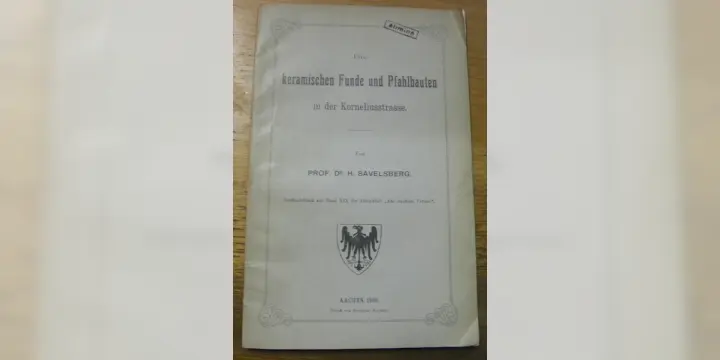 Die keramischen Funde und Pfahlbauten in der Korneliusstrasse. Sonderabdruck aus Band XIX der…