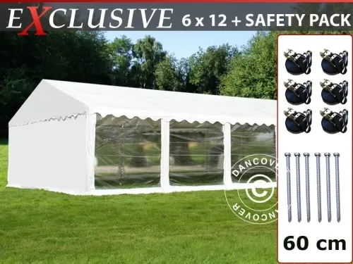 Partyzelt Exclusive 6x12m PVC, Weiß, Panorama à Zurich