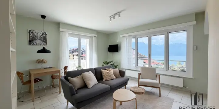 Appartement de 2.5p. meublé avec vue sur le lac