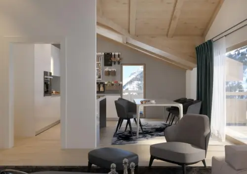Magnifique appartement en attique à vendre sur plans. à Val-d'Illiez