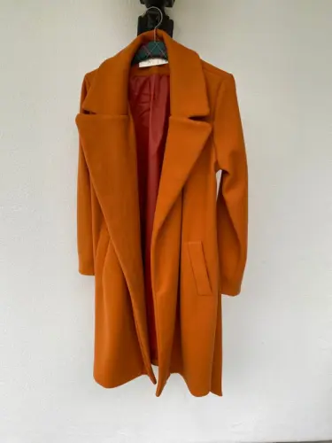 Manteau italien femme orange longue manche à Sierre