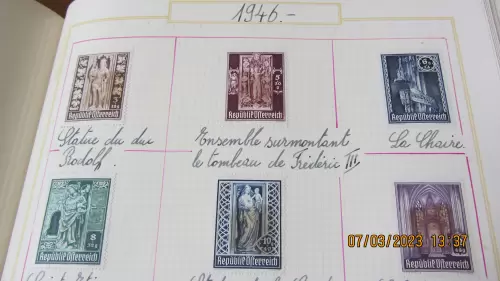 album de timbres autrichiens