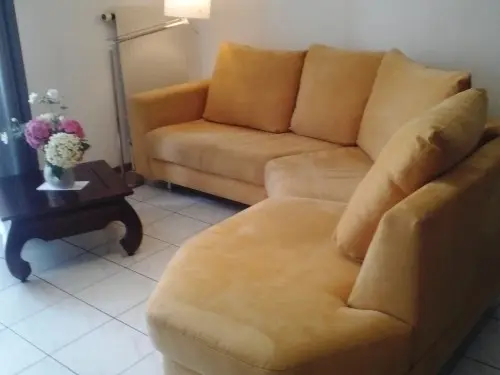 Canapé alcantara plus pouf a vendre